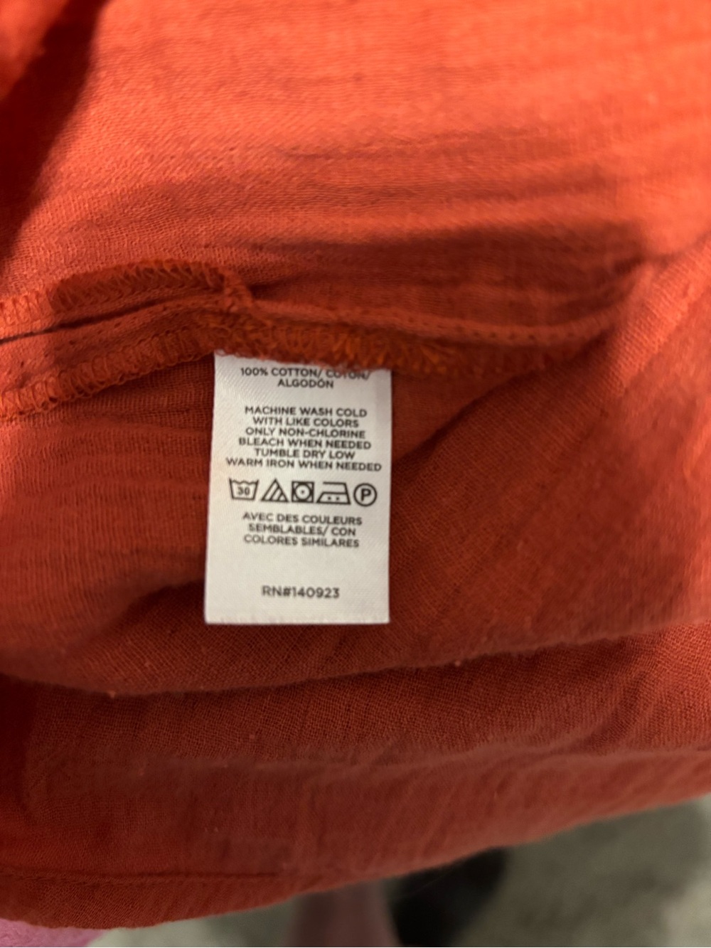 🍃SALE🍃LOFT Women's Rust Split-Neck Peasant Top - Picture 4 of 4